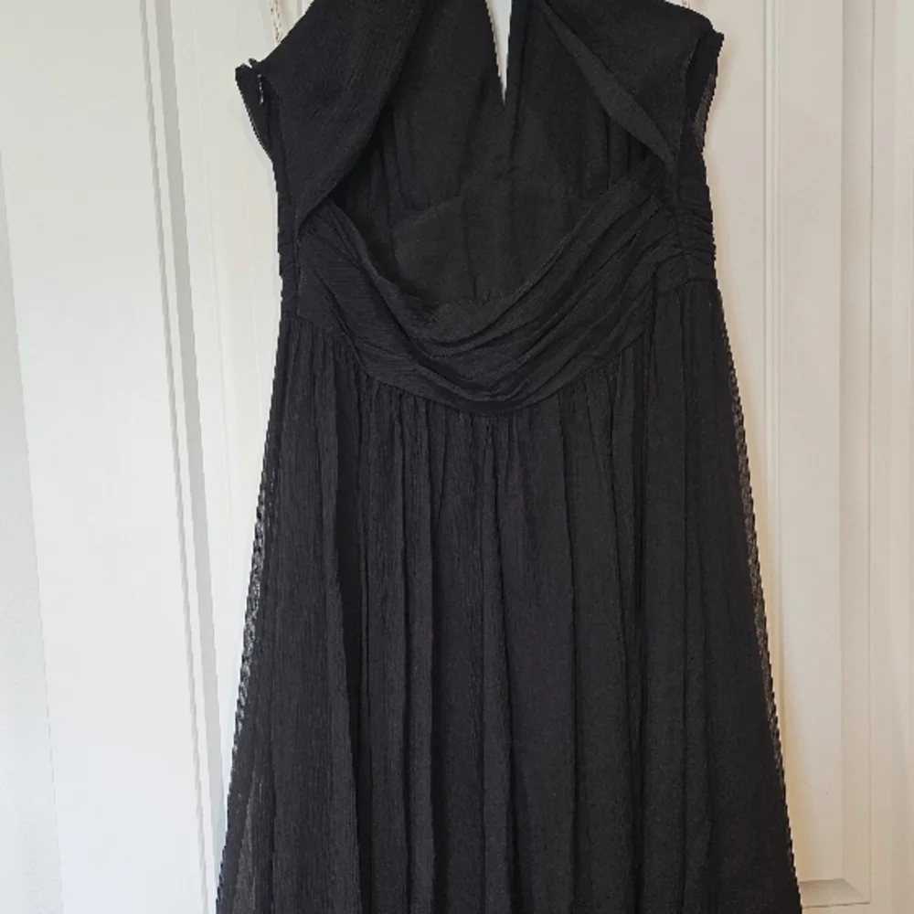 Karen Millen Silk Black Halter Evening Dress - Elegant Women's Black Dress - Picture 7 of 11